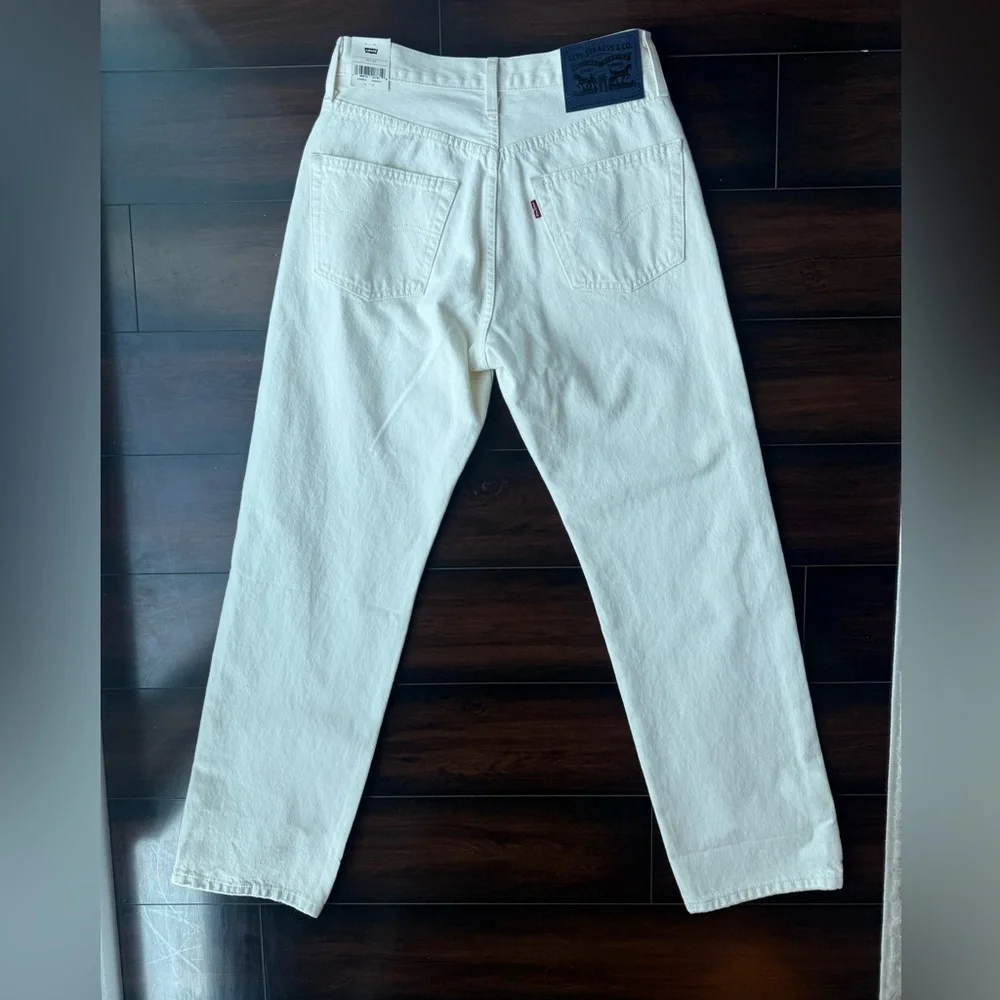 CUSTOM Levi's Blue Tab 90s 501 Jeans in White - Picture 2 of 8
